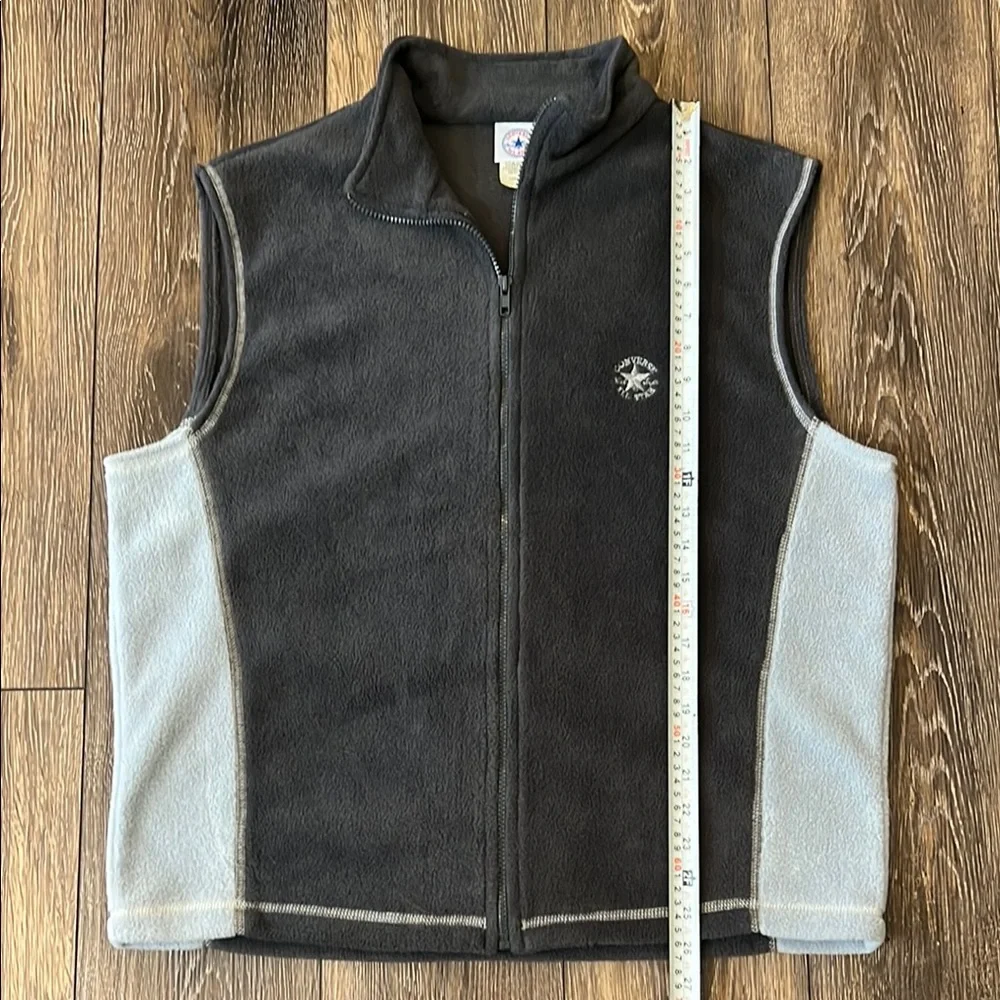 Converse All Star Gray Fleece Zip Up Vest Men’s Large